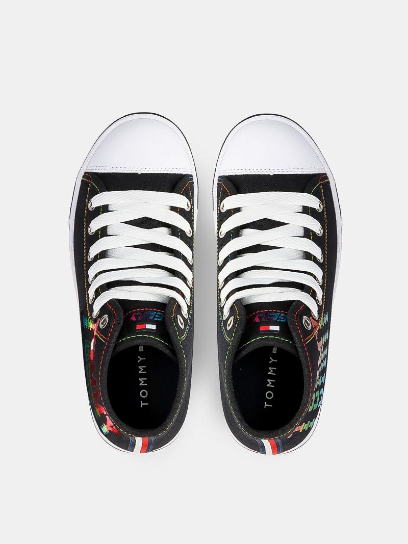 Lány Tommy Hilfiger Heelys® Tommy Love High Top Tornacipő Fekete | HU 1992BEX